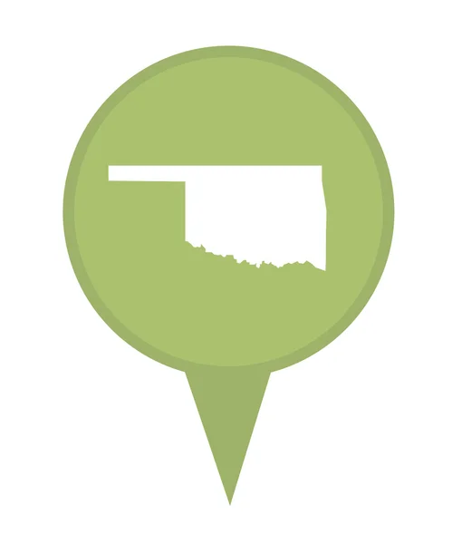 Estado de Oklahoma mapa pin — Foto de Stock