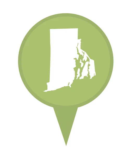Estado de Rhode Island mapa pin — Foto de Stock