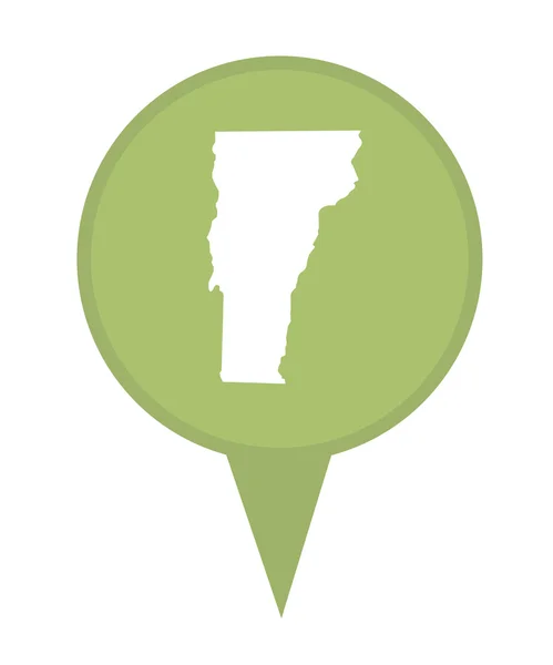 Estado de Vermont mapa pin — Foto de Stock