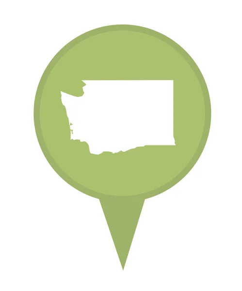 Estado de Washington mapa pin —  Fotos de Stock