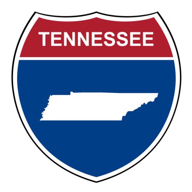 Tennessee interstate highway shield clipart