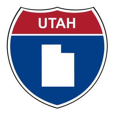 Utah interstate highway shield clipart