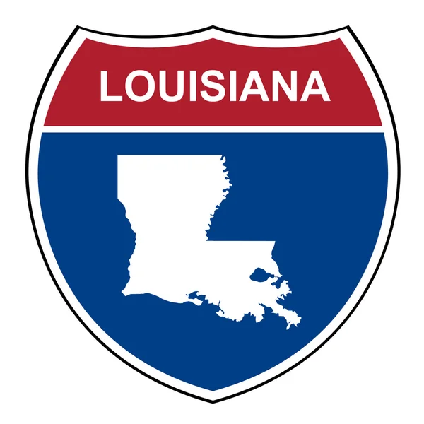 Louisiana interstate highway shield — Stock Photo, Image