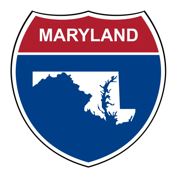 Maryland escudo rodovia interestadual — Fotografia de Stock