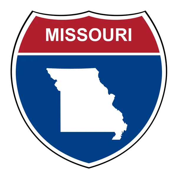 Missouri interstate highway shield — Stock Photo, Image