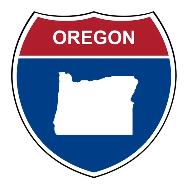 Oregon interstate highway schild — Stockfoto