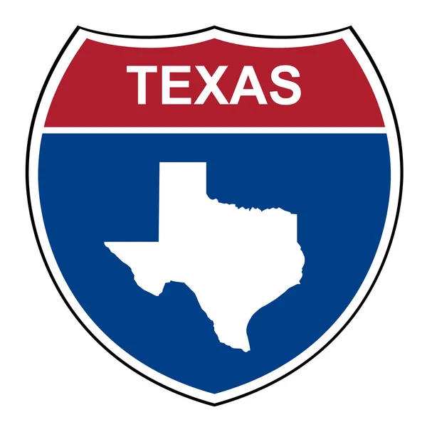 Texas interstate highway sköld — Stockfoto