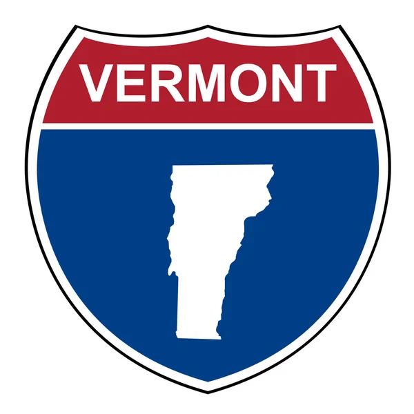Vermont escudo rodoviário interestadual — Fotografia de Stock