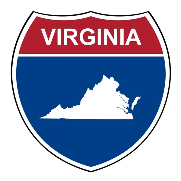 Virginia interstate highway shield — Stock Photo, Image