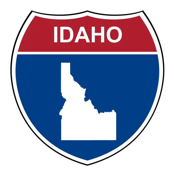 Escudo de carretera interestatal Idaho Imagen de archivo