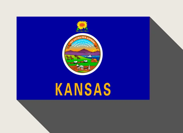 American State of Kansas flag — Stock Photo, Image