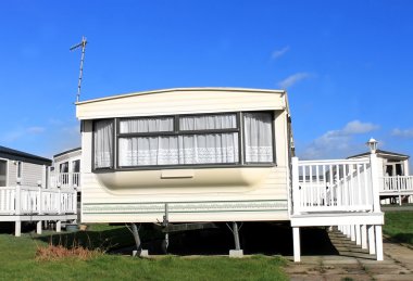 Karavanlar üzerinde İngiltere'de bir karavan parkı