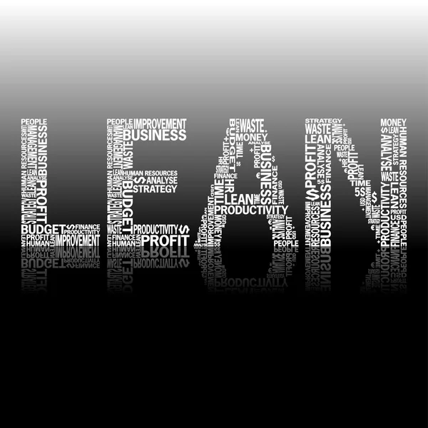 Abstract typography background with heading Lean Stock Vector