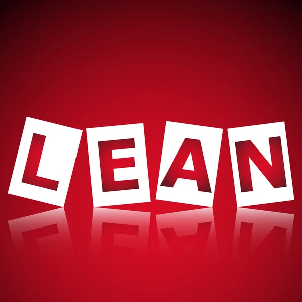 Εικονογράφηση φορέας αφηρημένα φόντο με τίτλο Lean — Διανυσματικό Αρχείο