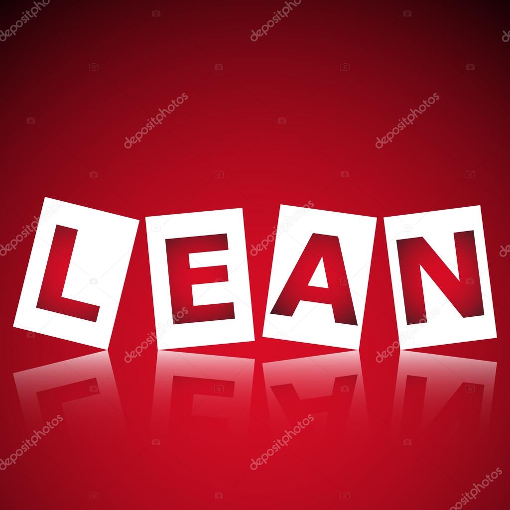 Vector illustration of abstract background with heading Lean