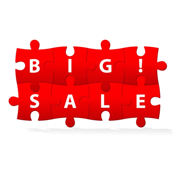 Puzzle Big sale — Stock Vector