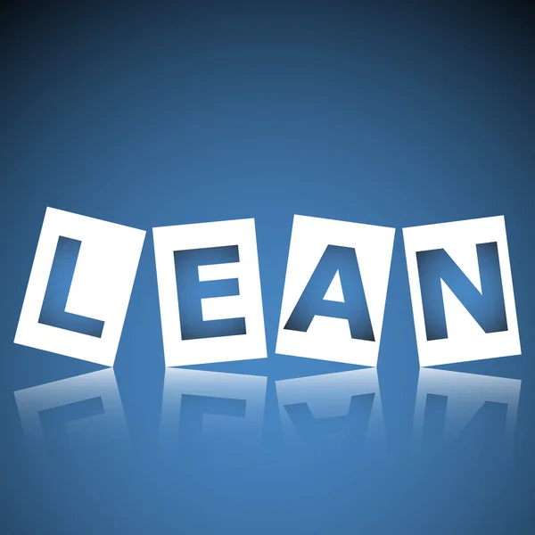 Векторная иллюстрация абстрактного фона с заголовком Lean — стоковый вектор