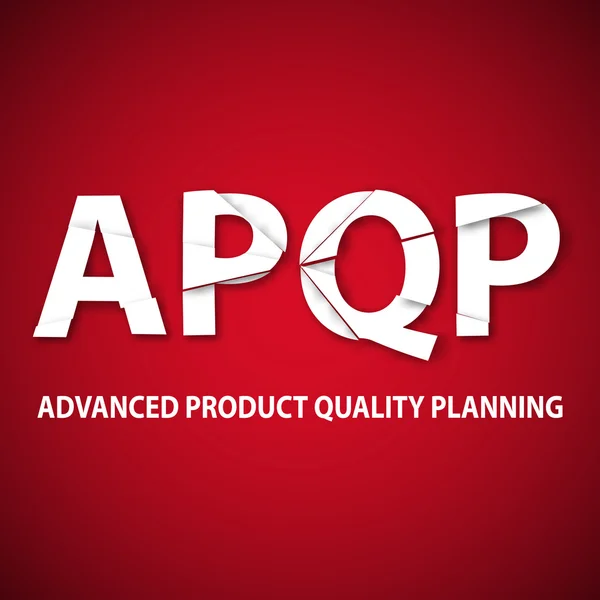 Illustrazione vettoriale del quadro avanzato di pianificazione della qualità del prodotto . — Vettoriale Stock