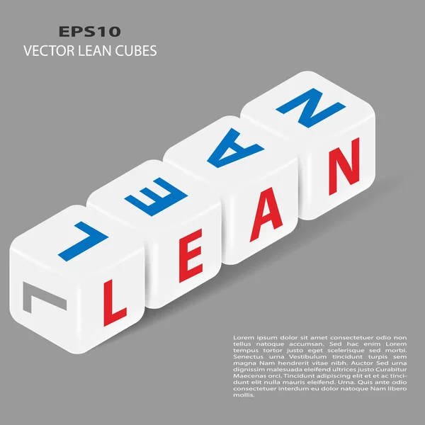 Lean cubes with shadow Vector Graphics