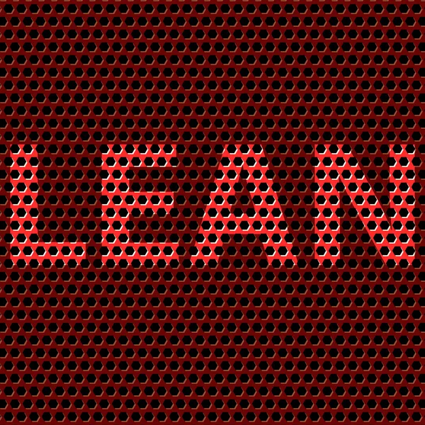 Fond vectoriel abstrait avec le titre Lean — Image vectorielle