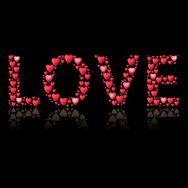 Romantisk baggrund med titel kærlighed – Stock-vektor