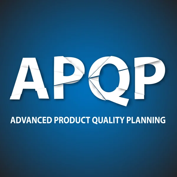 Speciális tervezés Product Quality Planning keretet háttér — Stock Vector