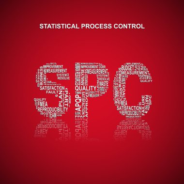 İstatistiksel süreç kontrolü tipografi arka plan