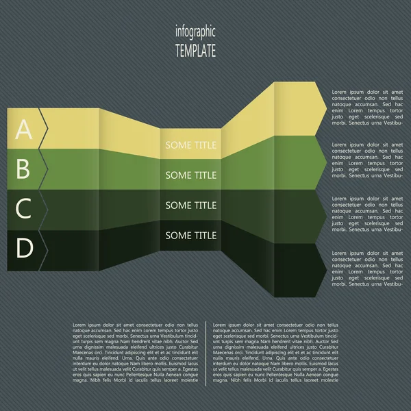 Diagramme de perspective de chronologie en quatre étapes — Image vectorielle