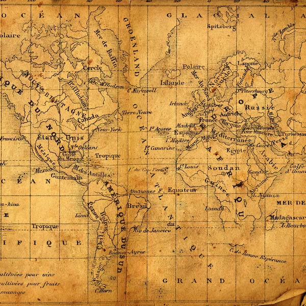 Mappa antica — Foto Stock