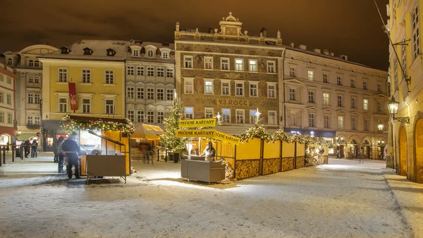 Vánoce v městě Praha — Stock fotografie
