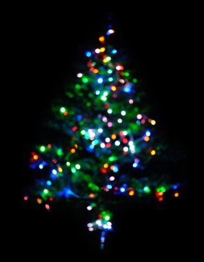 siyah parlak Noel ağacı