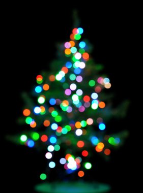 siyah parlak Noel ağacı