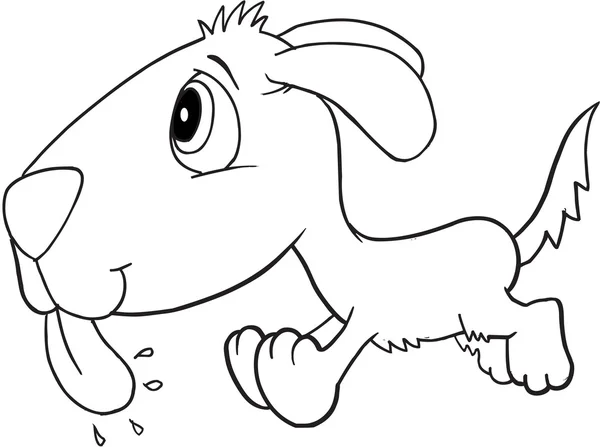 Doodle bonito Dog Vector Ilustração Arte — Vetor de Stock