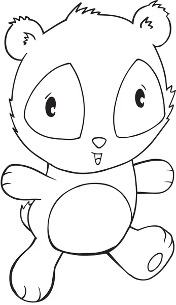 Doodle Art εικονογράφηση διάνυσμα Panda — Διανυσματικό Αρχείο