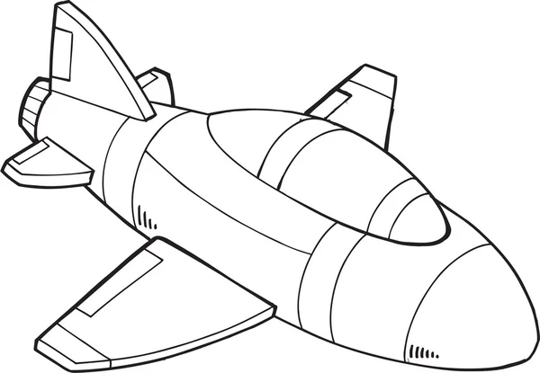 Doodle Jet Vector Illustrazione Art — Vettoriale Stock