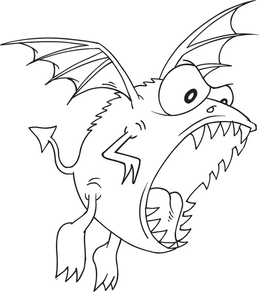 Alienígena monstro doodle vetor ilustração arte — Vetor de Stock