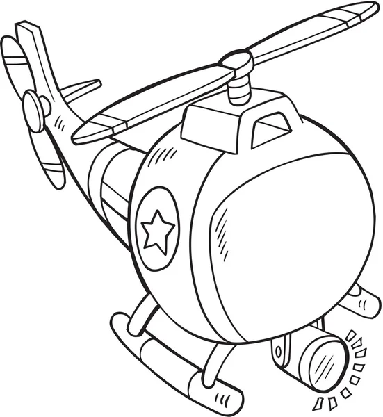 Rescue Doodle helikopter vektor Illustration konst — Stock vektor