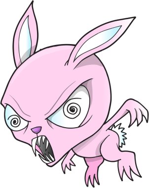 zombi bunny tavşan vektör çizim sanat