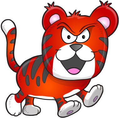 kötü demek kaplan vektör çizim sanat