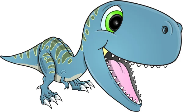Glad dinosaurie t-rex vektor illustration konst — Stock vektor
