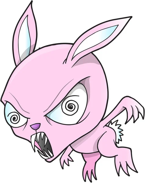 Zombie Bunny Rabbit Vector Illustration Art — Stock Vector