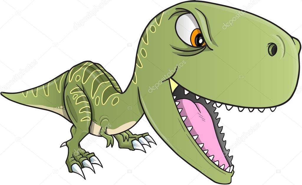 Cute cartoon t-rex stock vector. Illustration of predator - 78280380