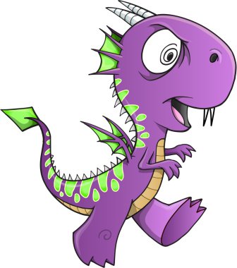 deli mor ejderha çizim sanat