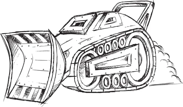 Pansarbil fordonet skiss vektor illustration konst — Stock vektor