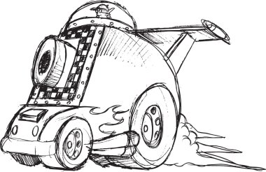 zırhlı araç araç sketch vektör çizim sanat