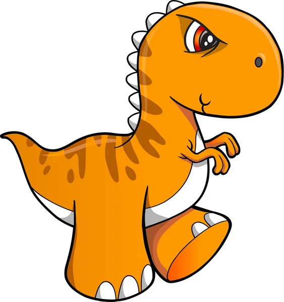 Söt orange dinosaurie — Stock vektor