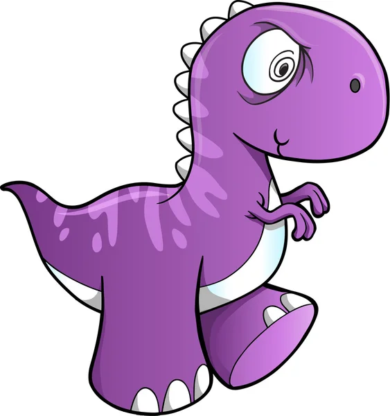 かわいい紫色の恐竜 — ストックベクタ
