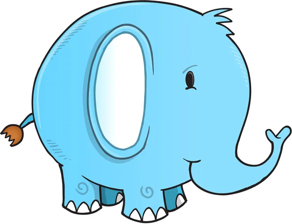Cute Elephant Illustration — Stock Vector