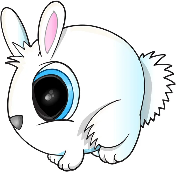 Mignon lapin blanc — Image vectorielle