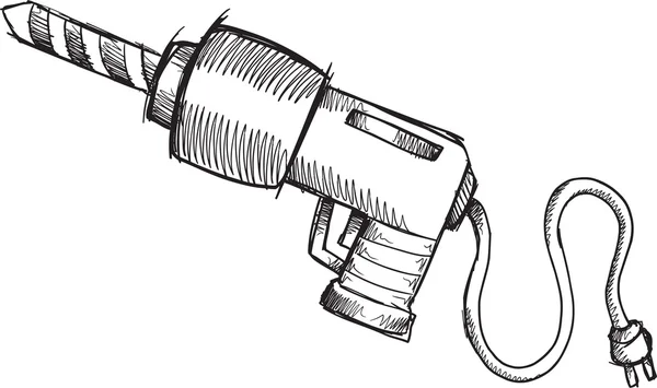Doodle ескіз електрична дриль — стоковий вектор